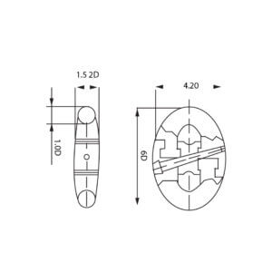 Alternative view of Grillete desarmable Kenter con certificado de clase internacional IACS. Diámetro nominal: de Ø16mm a Ø76mm