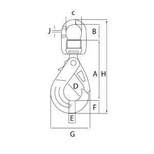 Alternative view of Gancho automático giratorio G80