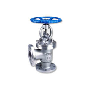 Válvula globo en ángulo con/sin retención, cuerpo acero, medidas Ø65mm a 300mm, norma DIN